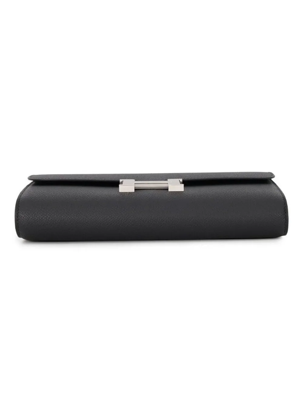 Hermes Wallet Constance To Go Long Black Silver Epsom